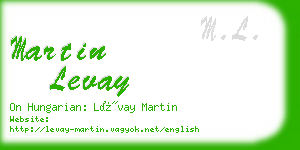 martin levay business card